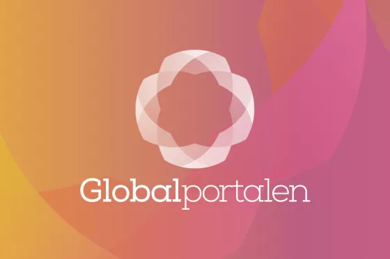 Globalportalen logotyp rosa