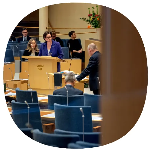 Debatt i riksdagen