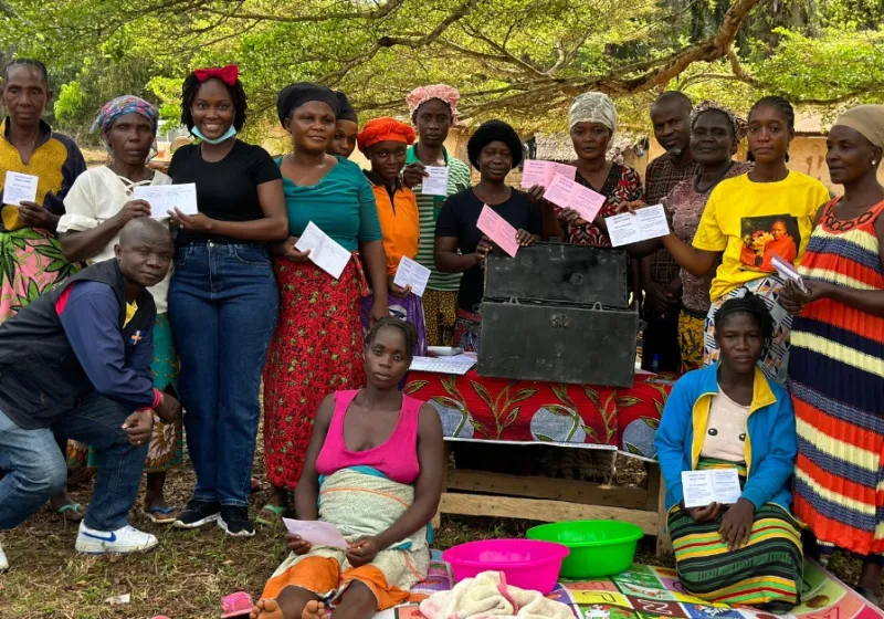 Group of women in Wulu Town Liberia
