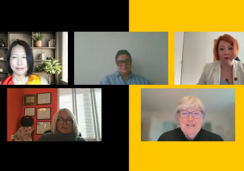 Paneldeltagare i webbinariet.