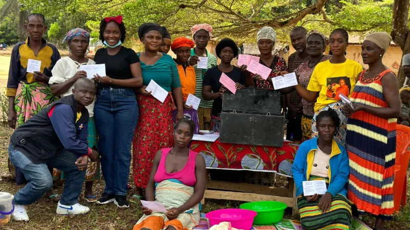 Group of women in Wulu Town Liberia