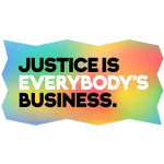 Logotyp för kampanjen justice is everybody's business